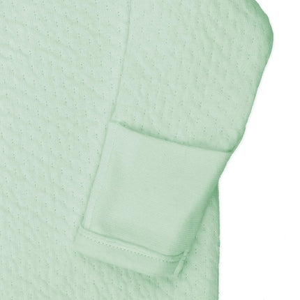 HonestBaby baby-boys Romper Coverall Sets One-piece Jumpsuit Organic Cotton for Infant Baby Boys, Girls, Unisex, Sage, 0-3 Months