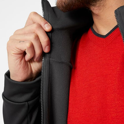 Helly Hansen Mens Crew Fleece Jacket, 2XL, Ebony