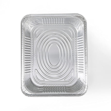 Glad Disposable Aluminum Half Size Deep Steam Pan | 2 Count | Foil Steam Pan | 12.5” x 10.25” x 2.5” Aluminum Pan | Disposable Steamware Foil Pans for Steaming