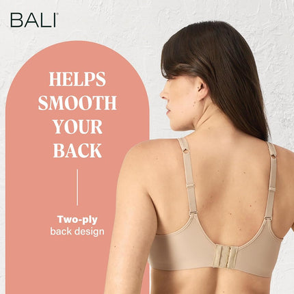 Bali womens3439One Smooth U Ultra Light Illusion Neckline Underwire Bra Bra - Beige - 38C