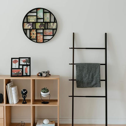 Umbra Luna Collage Picture Frame, Holds 9 4x6 Photos, 22-Inch, Black