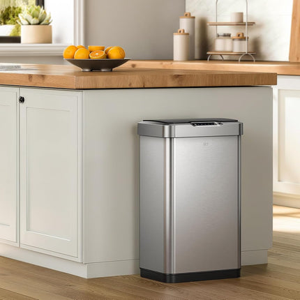 EKO Kitchen Automatic Sensor Rubbish Bin, 50L, Stainless Steel