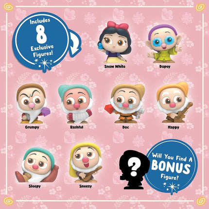 Disney Doorables Snow White Collection Peek, 8 Exclusive Collectible Figures, 1.5-inch Figurines, Kids Toys for Ages 3 Up by Just Play