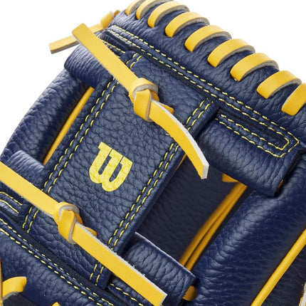 Wilson 2024 A200™ EZ Catch™ Savannah Bananas 10” T-Ball Glove - Right Hand Throw,Navy/Yellow