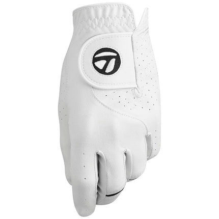 Taylormade Golf Stratus TECH Cadet Glove 2-Pack (White, Large), White(Large, Worn ON Left Hand)