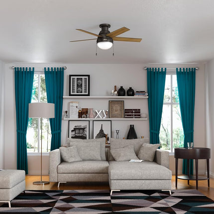 Hunter, 45" Anslee Indoor Low Profile, Premier Bronze