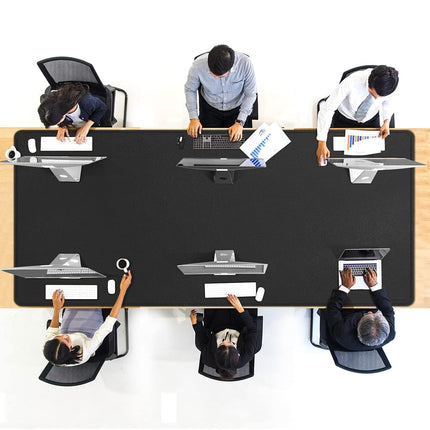 CENNBIE Leather Desk Mat, 200 x 100cm Extra Large Desk Pad Blotter Protector, Extended Non-Slip Table Pad, Waterproof PU Leather Desk Mat on top of desks Large for Office and Home (Black)