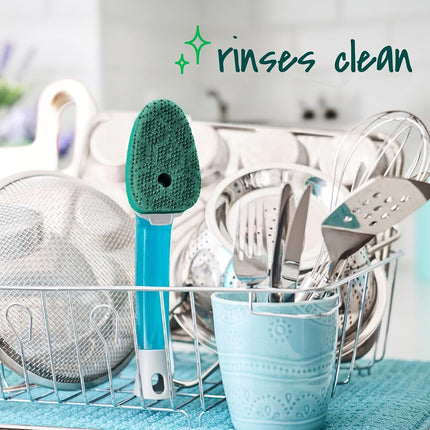 Scotch-Brite Dishwands: soap control scrub dots heavy duty dishwand (Green)