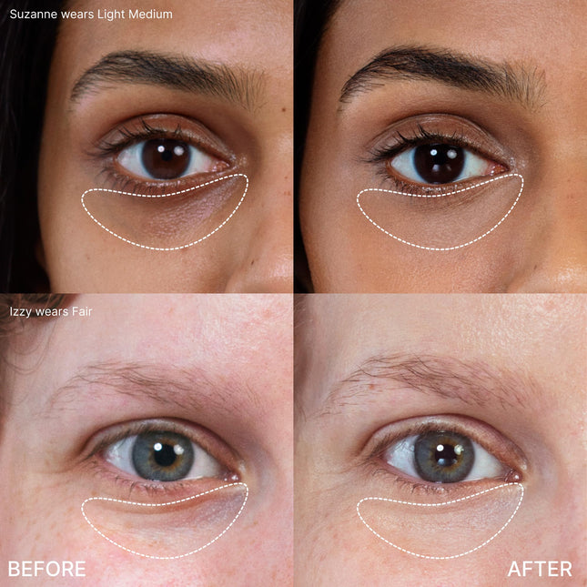 Winky Lux | Peeper Perfect Under Eye Concealer | With Collagen, Hyaluronic Acid, and Vitamin E | Full Coverage Concealer | Concealer Makeup (Light)