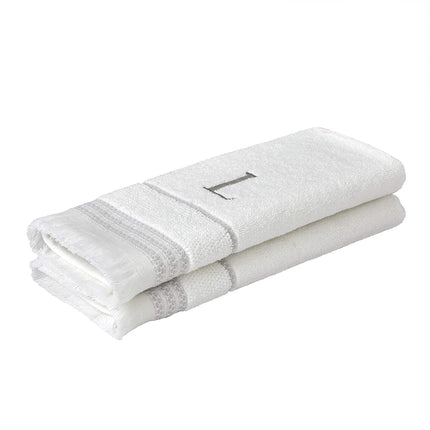 SKL Home Hand Towel Set, L, Cotton, White, 16x26