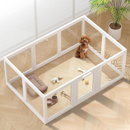 ClimbHope Clear Acrylic Dog Playpen Indoor Pet Pen