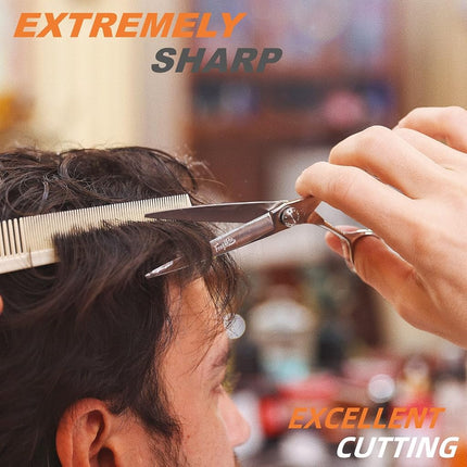 Fengliren High-end Professional Extremely Very Sharp Barber Hair Cutting Scissors Hairdresser Shears For Hair 6.5 Inch Haircut Scissor Made Of Stainless Steel Alloy For Hairdressing Salon and Home Use