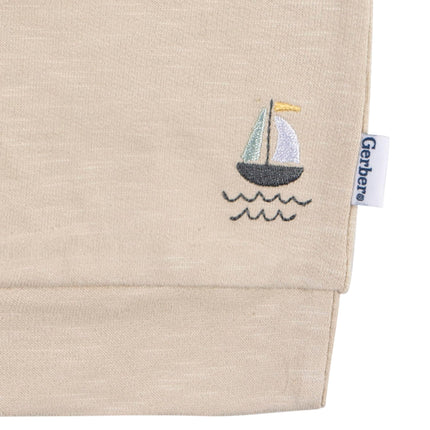 Gerber baby-boys T-shirt and Shorts Set, Sailboats, 24 Months