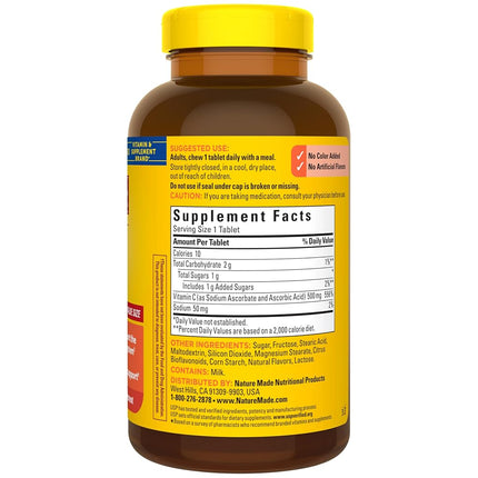 Nature Made Chewable Vitamin C 500 mg Tablets, 150 Count Value Size