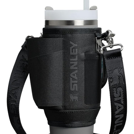 STANLEY All Day Quencher Carry All for 30 oz Tumbler with Handle | Crossbody Bag with Phone Holder Pocket, Card Sleeve & Detachable Strap | Water Bottle Carrier Bag | BPA-Free | Black