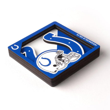 YouTheFan NFL Indianapolis Colts 3D Logo Series Magnets