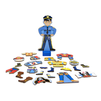 Melissa & Doug Joey - Set magnético de madera para disfrazarse y jugar (más de 25 piezas)