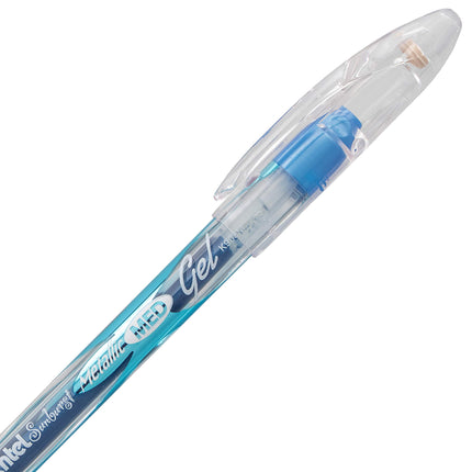 Bolígrafo de gel metálico Pentel Sunburst, trazo medio, permanente, tinta surtida, (K908MBP5M1) de Pentel