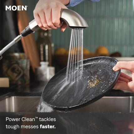 Moen 67315C Integra One-Handle Low Arc Pullout Kitchen Faucet, Chrome
