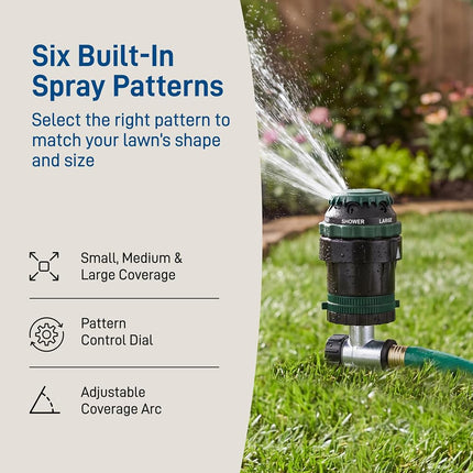 Orbit H2O-6 Gear Drive Sprinkler, Spike B 58573