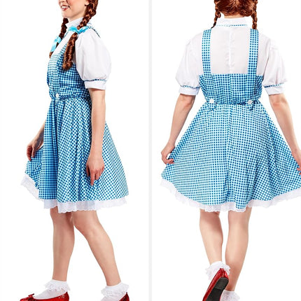 Rubies Official Wizard of Oz Dorothy, Adults Costume - Standard,Blue Halloween