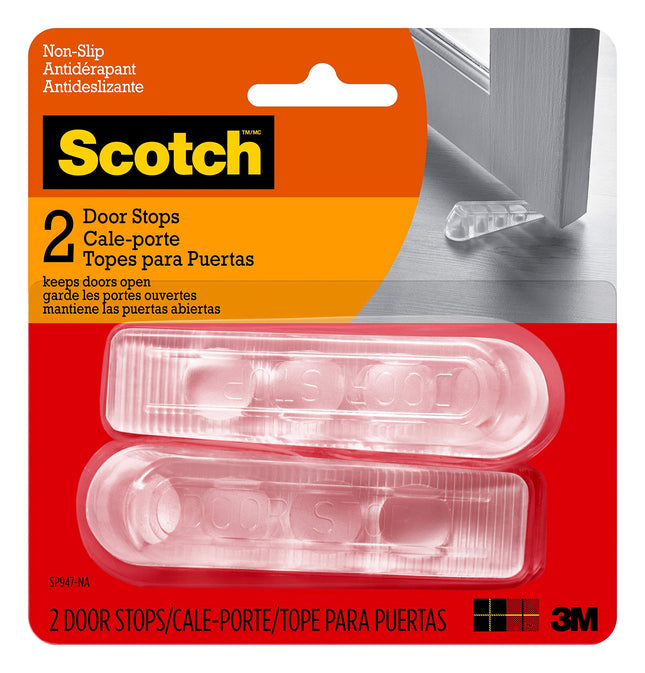 Scotch SP947-NA Door Stop SP947NA, Clear, 2 Pack, 