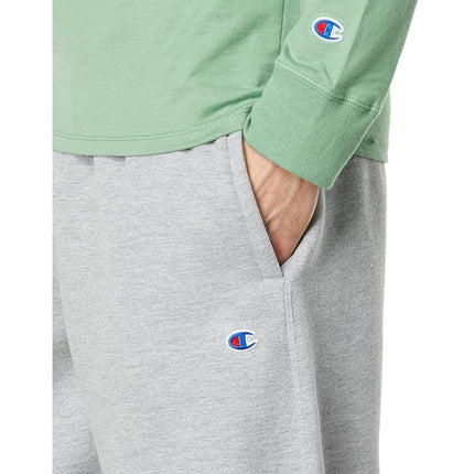 Champion Men's, Powerblend, Fleece Open-Bottom Sweatpants (Reg. Or Big & Tall) Pants, Oxford Gray C Patch Logo, X-Large