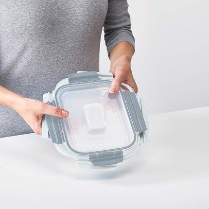 Joseph Joseph Nest Lock Plastic BPA Free Food Storage Container Set with Lockable Airtight Leakproof Lids, 10-Piece, Sky