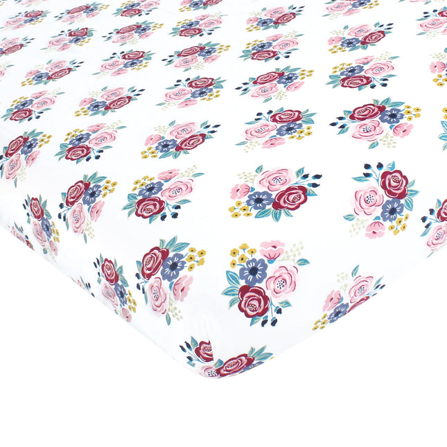 Hudson Baby Unisex Baby Cotton Fitted Crib Sheet, 