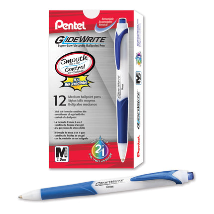 Pentel GlideWrite Ballpoint Pen with TechniFlo Ink