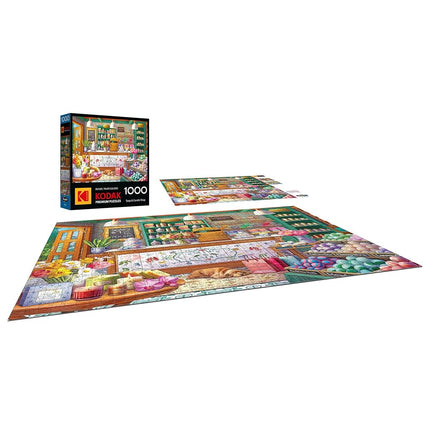 RoseArt - Kodak Premium 1000 Piece Jigsaw Puzzle for Adults – Soap & Candle Shop – Cozy Boutique with Flowers, Candles & Bath Bombs – Relaxing Home Décor Scene – 26.625 x 19.25 Inches