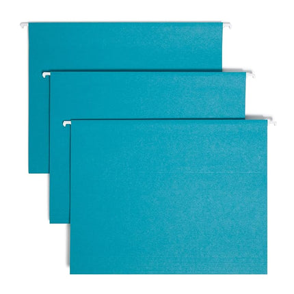 Smead Hanging Folder, Letter, 1/5 Cut Tab, Teal, 2