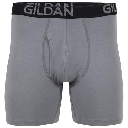 GILDAN Men's Cotton Stretch Brief, Multipack Boxer Briefs, Grey Flannel/Black Soot (5-pack), L UK