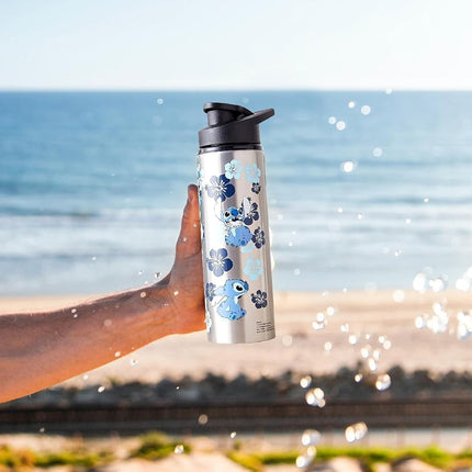 Gourde en acier inoxydable à double paroi Silver Buffalo Disney Lilo et Stitch, 740 ml