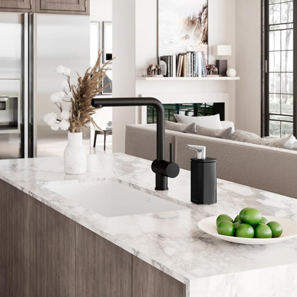 simplehuman Pulse Pump, 295ml Hand Soap Dispenser, Matte Black Steel