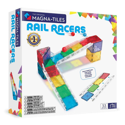 MAGNA-TILES Rail Racers Magnetic Construction Set,