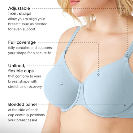 Soutien-gorge à armatures Wacoal Revelation Uneven Shape pour femme, bleu, 40C