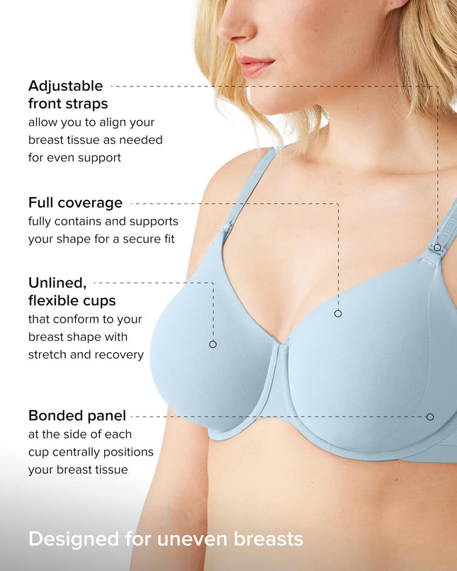 Soutien-gorge à armatures Wacoal Revelation Uneven Shape pour femme, bleu, 40C