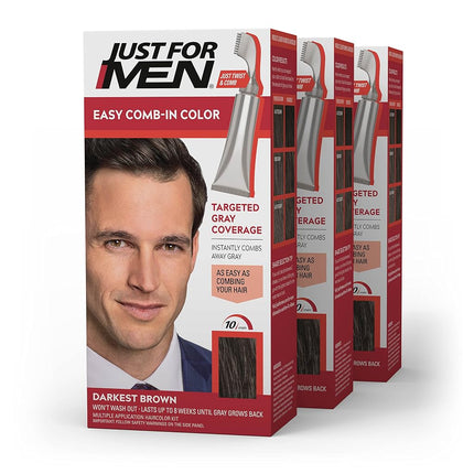 Just For Men Easy Comb-In Color Mens Hair Dye, Eas