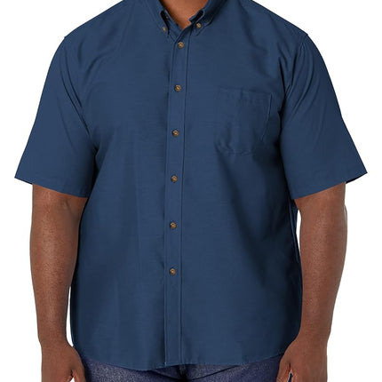 Red Kap Men's RK Poplin Dress Shirt, Navy, SS 3XL