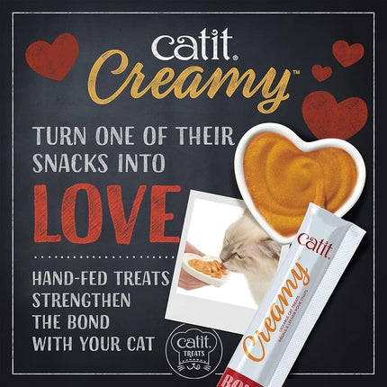 Cat Treats Creamy Lickable Cat-it Treats, 72 Tubes, Variety Pack, Chicken, Salmon, Tuna Flavours, 72 Tubes X 15g