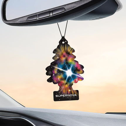 LITTLE TREES Supernova 24 Air Fresheners, Hanging Tree, Car Air Freshener, Bergamot, Berry, Florals and Musk Scent