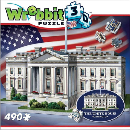 Wrebbit 3D The Classics White House 490 Pieces 3D Jigsaw Puzzle
