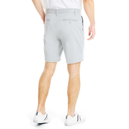 Nautica Men's Classic Fit Flat Front Stretch Solid Chino 8.5" Deck Shorts Casual, True Quarry, 44