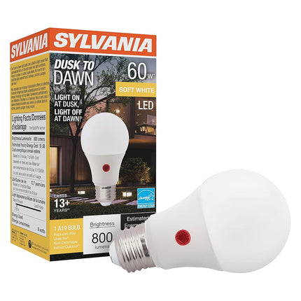 Sylvania Dusk to Dawn PAR38 LED Light Bulb with Auto On/Off Light Sensor, 120W=14W, 1250 Lumens, 5000K, Daylight - 1 Pack (41363)