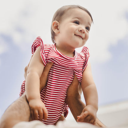 Burt's Bees Baby - Mameluco para bebés (niñas), pelele de una pieza de algodón 100% orgánico y conjunto de regalo para bebé, "Rocket Pop" paquete de 2, 24 meses