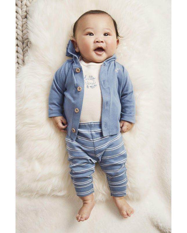 Ensemble bébé/tout-petit Carter's de 3 hauts et pantalons interchangeables, bleu/blanc, 12 mois