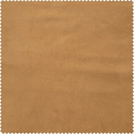 HPD Half Price Drapes Velvet Blackout Curtains/Drapes - 96 Inches Long 1 Panel Blackout Curtain Signature Pleated for Living Room & Bedroom - 25W X 96L, Amber Gold