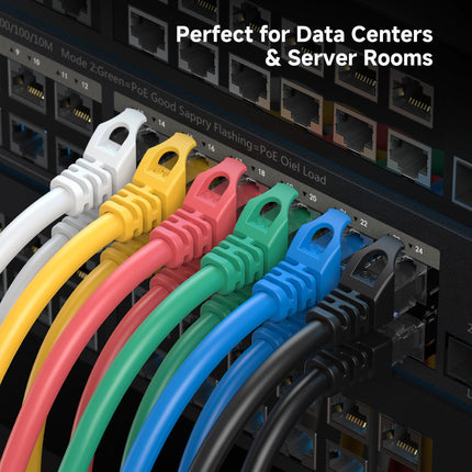 Cable Matters Cable Ethernet Cat 6 de 10 Gbps sin enganches - 2,1 m, cable Cat 6, cable Cat6, cable Ethernet, blanco