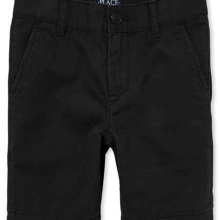 The Children's Place Short chino uniforme pour garçons, Noir, 16